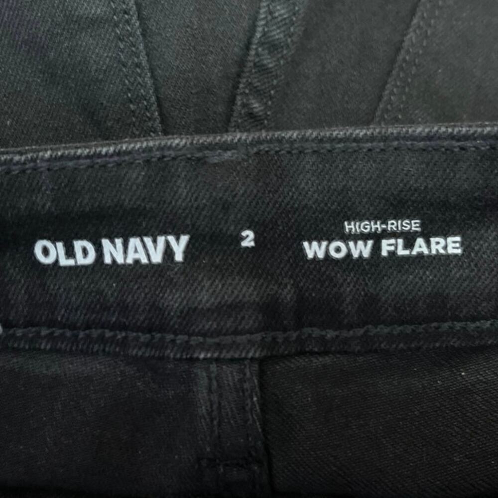 Old Navy Wow Flare Women's Black High Rise Flared Bootcut Denim Jeans Pants Sz 2 - Picture 4 of 5